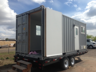 20' MOBILE OFFICE CONTAINER W/TRAILER