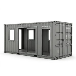 20ft Container Home Shell – Modified Shell – Gray