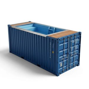 20ft Container Pool – Finished Conversion – Blue