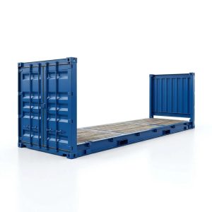 40ft Flat Rack Container – One-Trip – Blue
